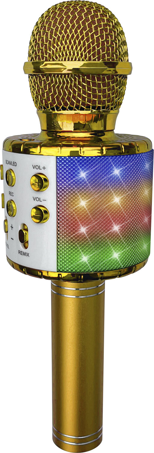 GULD KARAOKEMIKROFONmLYS