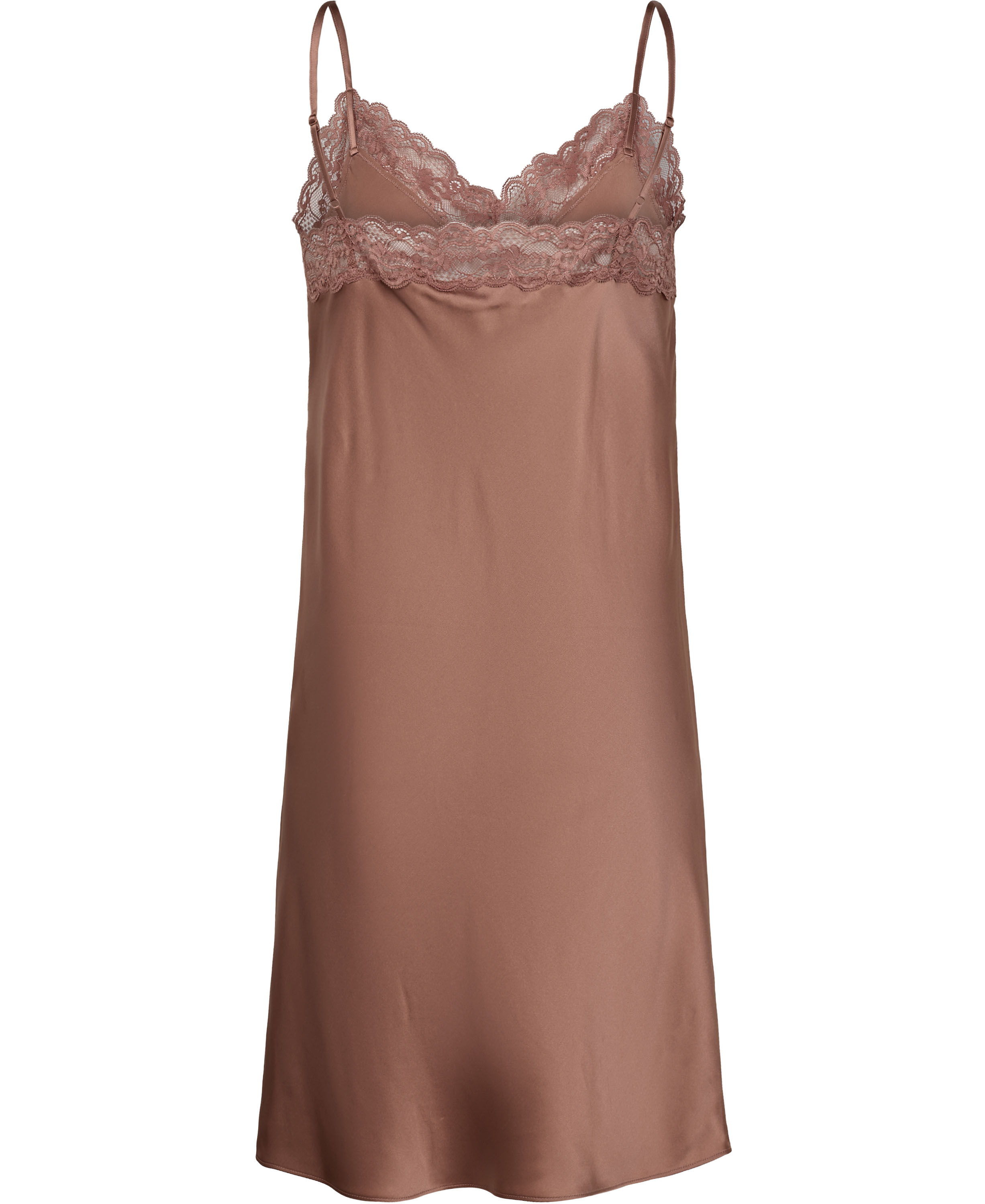 Moon 5 G - Slip Dress w. Lace, 100% Silk