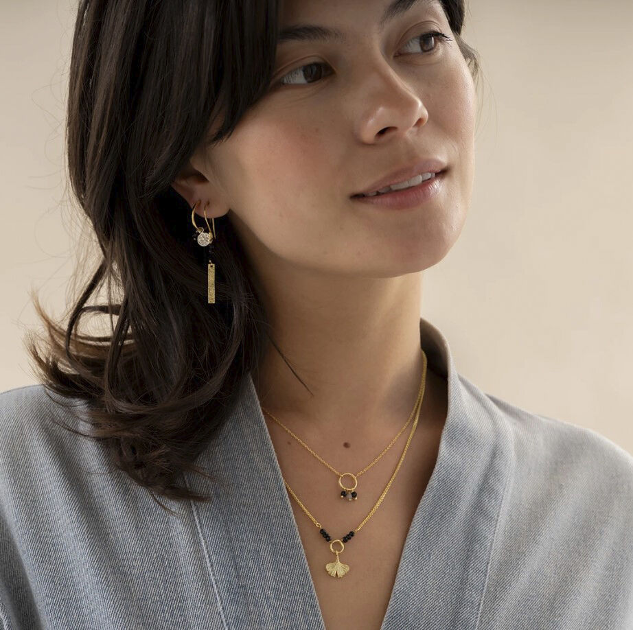 Sentiment Black Onyx Labradorite Necklace GP