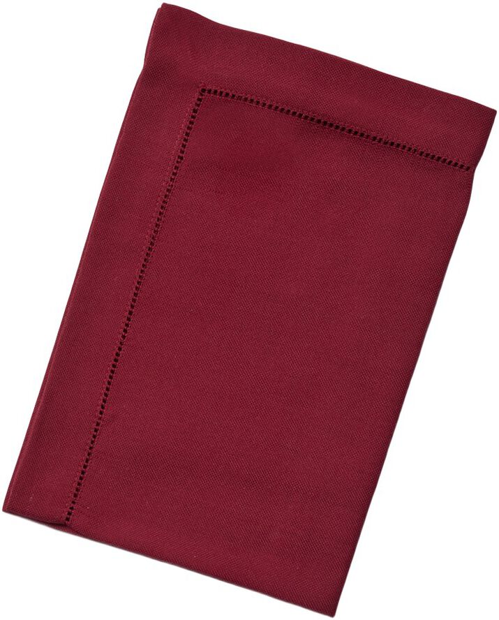 Langkilde & Søn 6 stk. Røde servietter med hulsøm - 50 x 50cm | Magasin.no