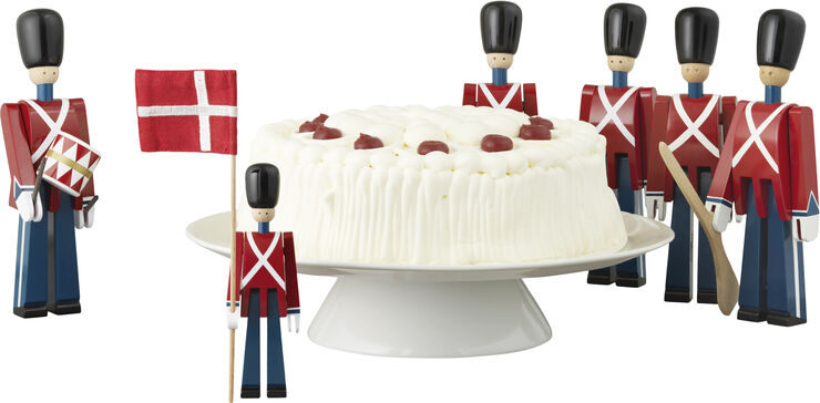 Fanebærer mini rød/blå/hvid