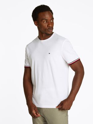 GLOBAL STRIPE CUFF TEE
