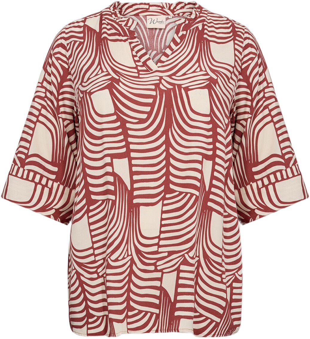 Curvy WA-LOVIS 2 Bluse R&oslash;d