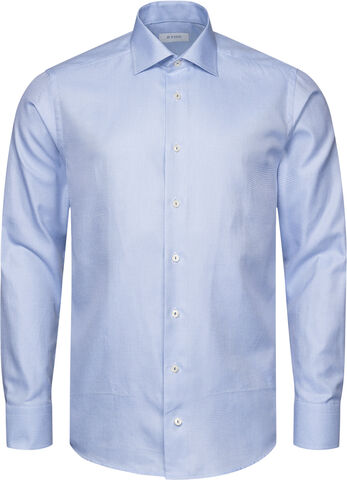 Contemporary Fit Light blue Semi Solid Signature Twill Shirt