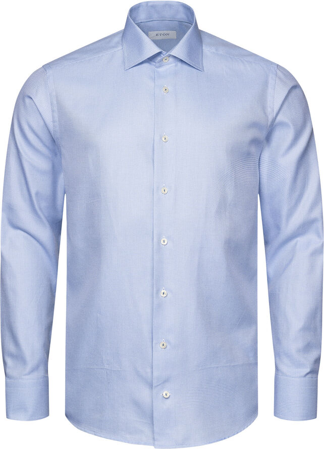 Contemporary Fit Light blue Semi Solid Signature Twill Shirt