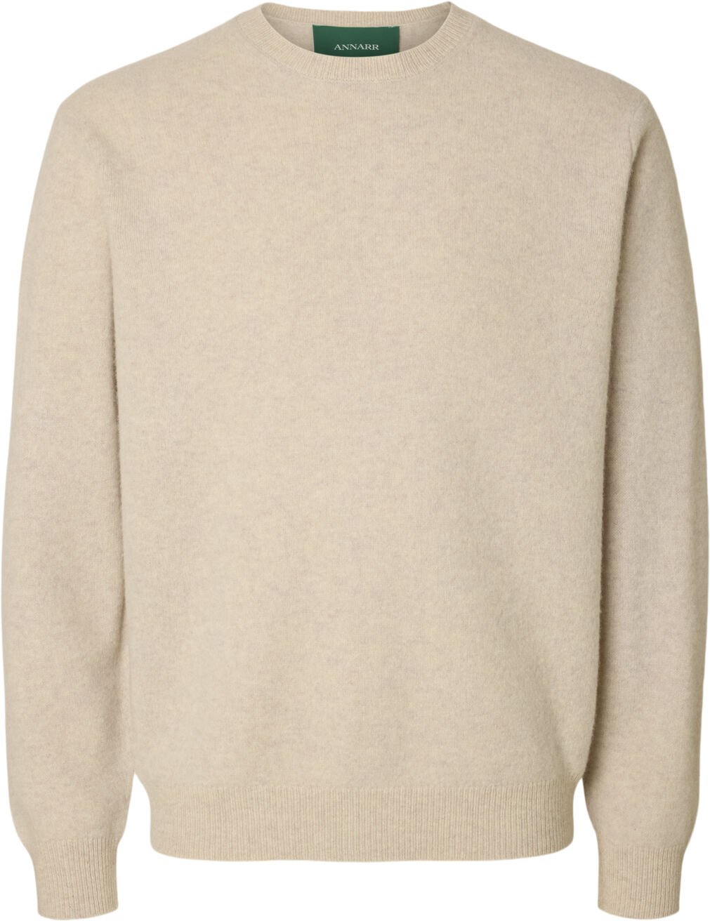 Anrragi Ls Knit Wool Crew Neck