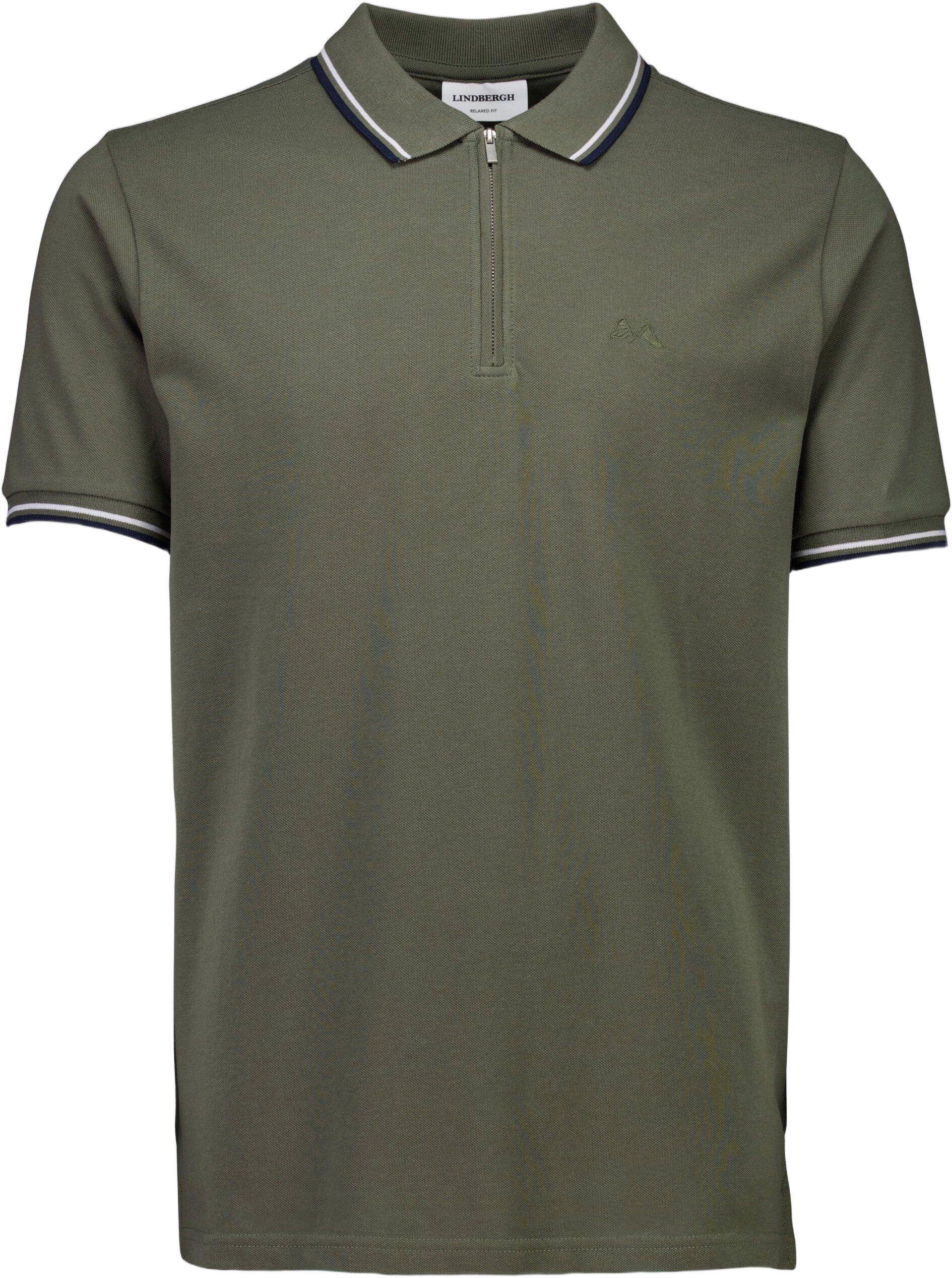 Polo shirt w. zip neck