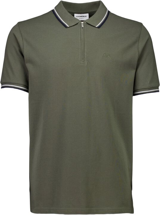 Polo shirt w. zip neck