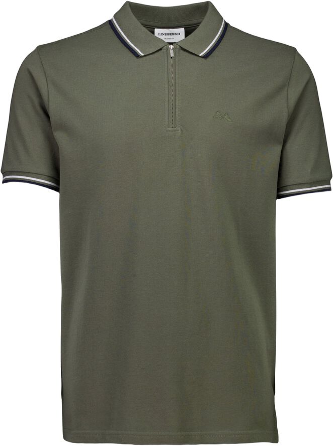 Polo shirt w. zip neck