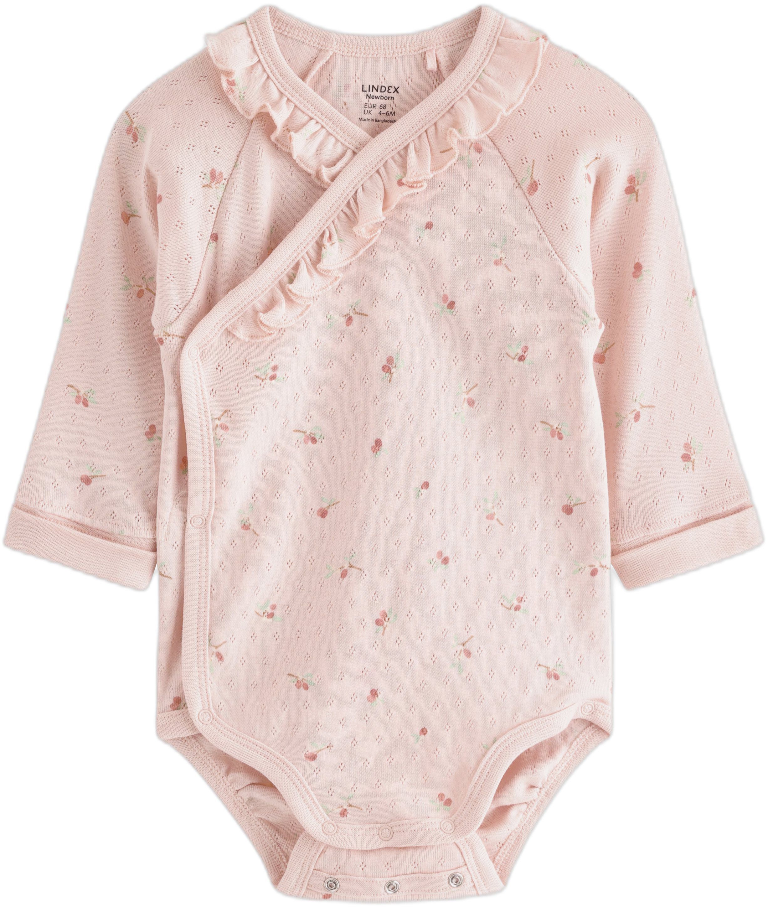 Body wrap pointelle w frill ao