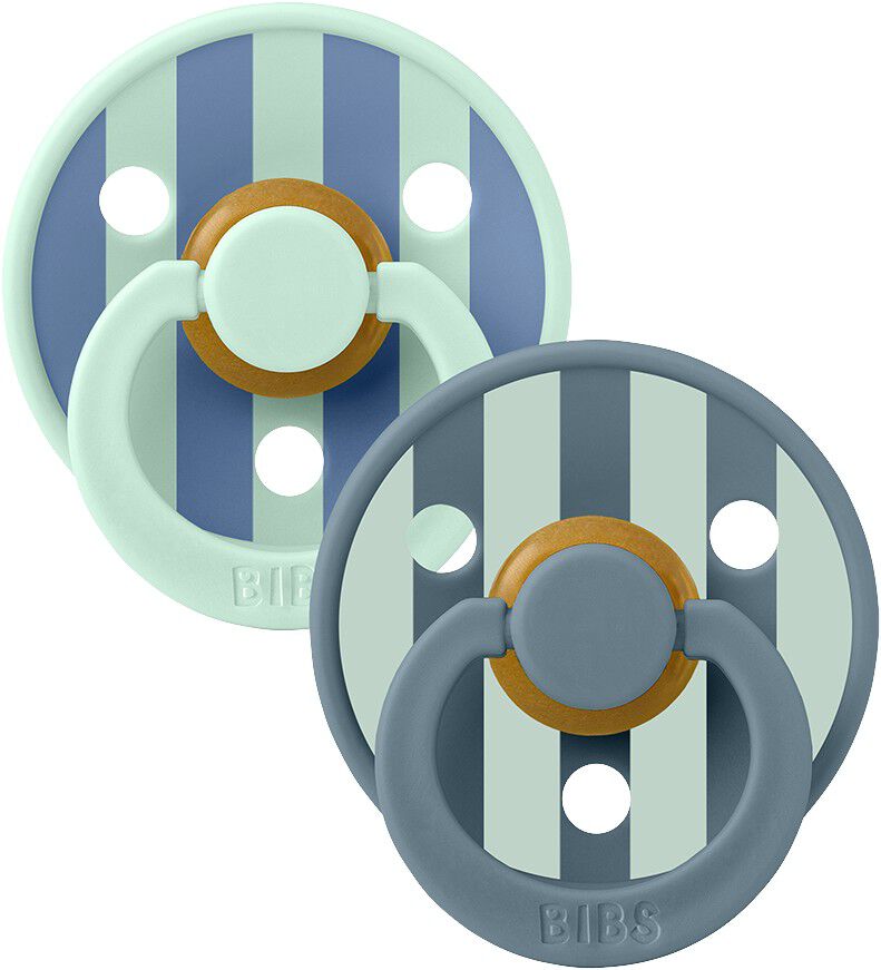 BIBS Pacifier Studio Colour 2 PACK Block Latex Size 1 Nordic