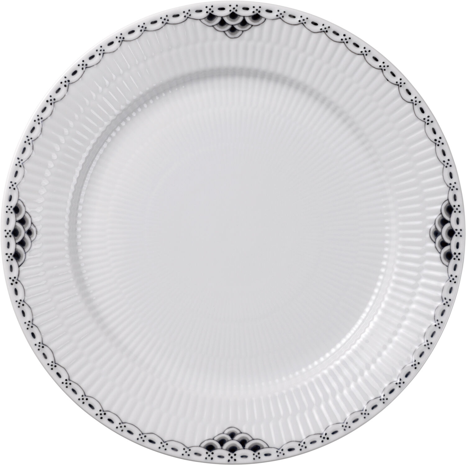 Sort Riflet Blonde Tallerken 27 cm