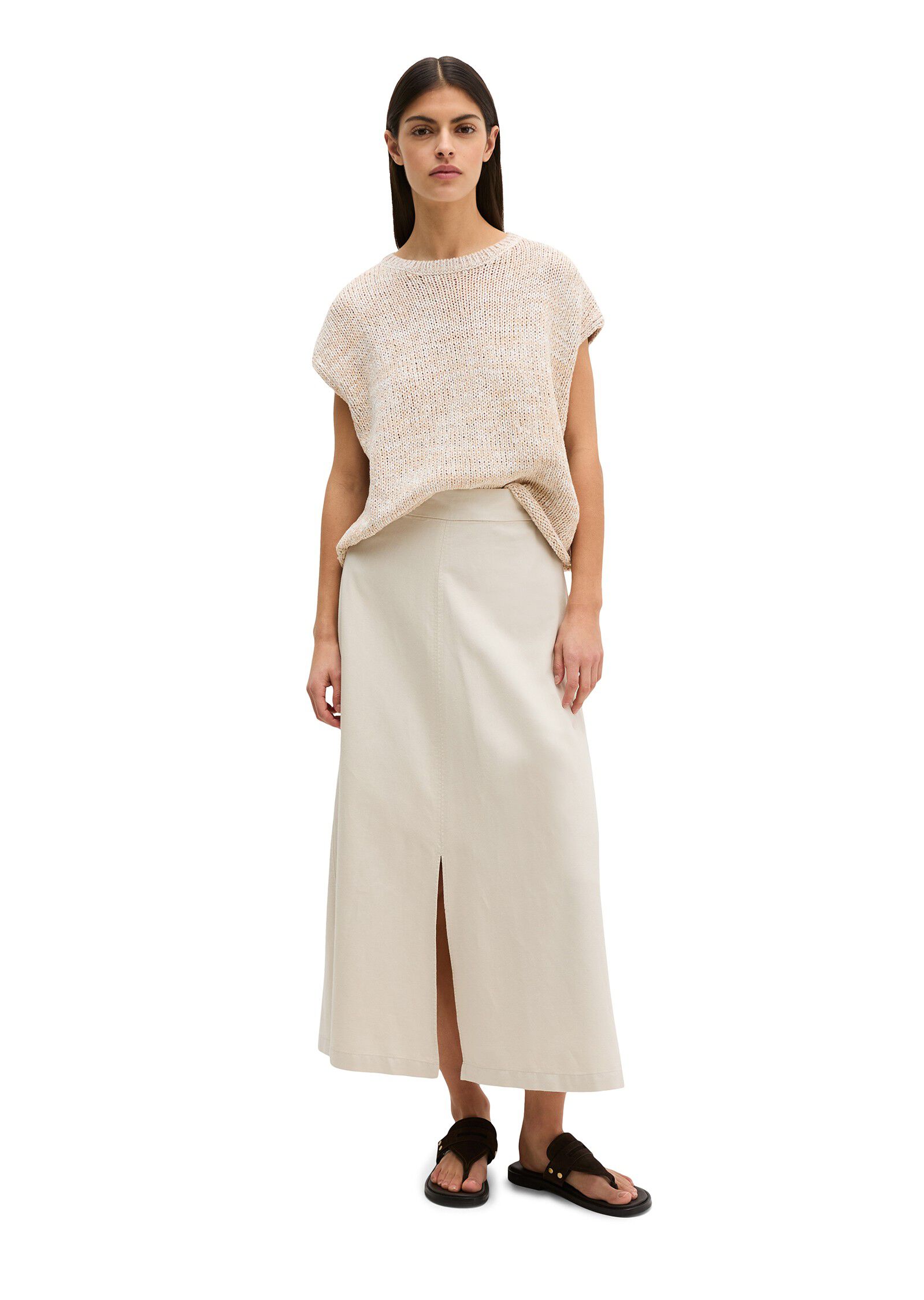 Skirt, casual A-line style, midi le