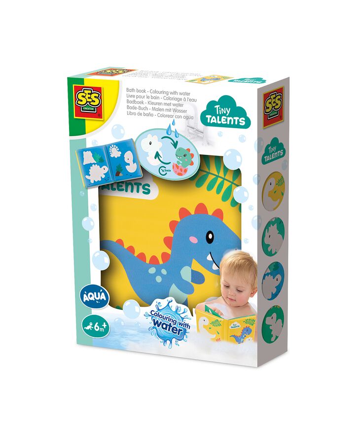 SES Creative - Badeleg - Farv med vand - Dino badebog