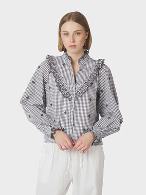 Degas Check Blouse