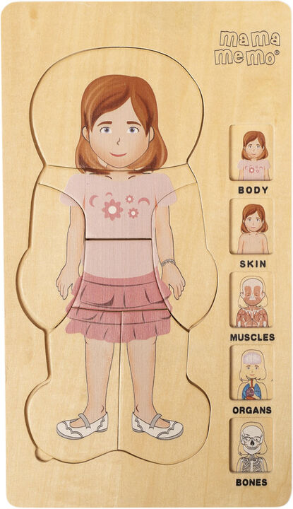 Puslespil Træ Min Krop Pige