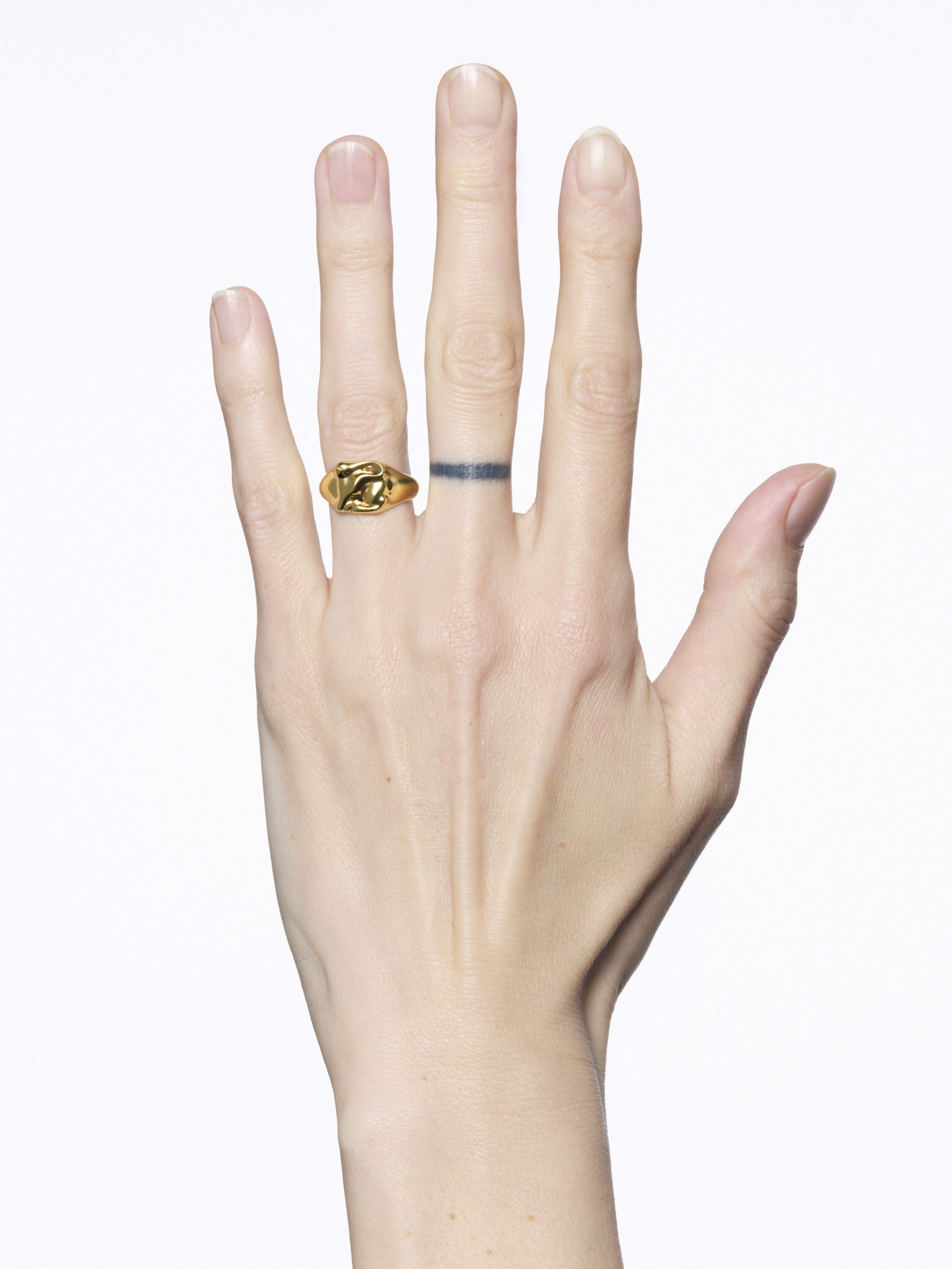 Rabbit Mini Signet Ring Gold
