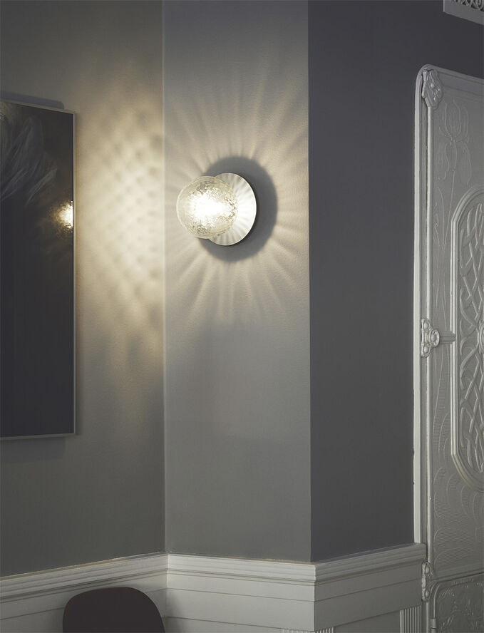 Liila 1 Medium IP44, light silver / optic clear