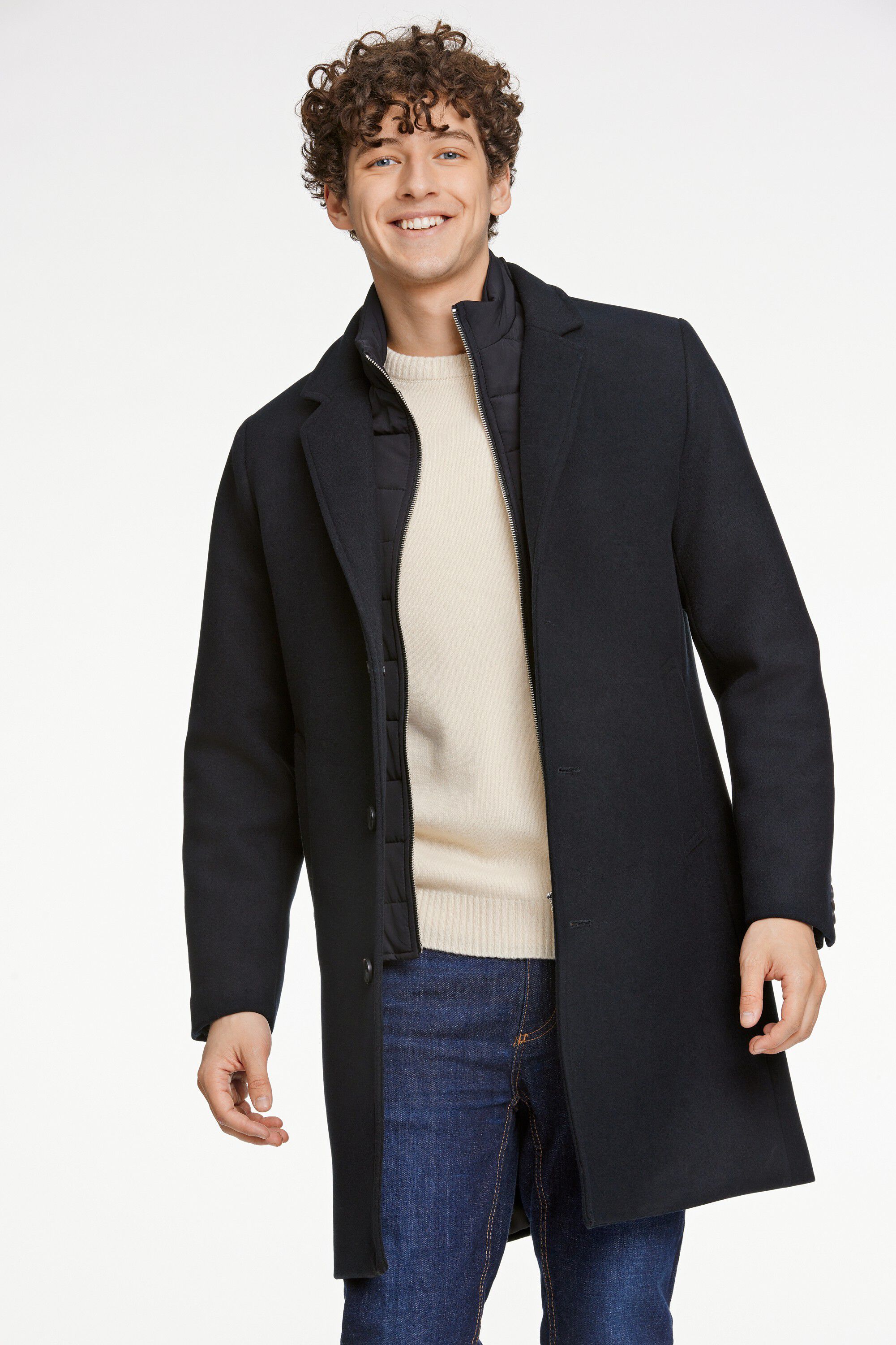 Detachable collar lapel coat