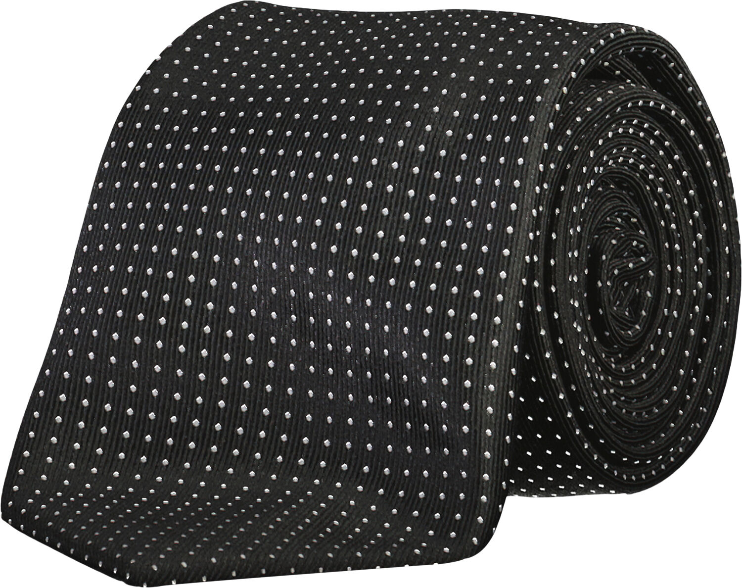 Polyester tie with dots 7 cm