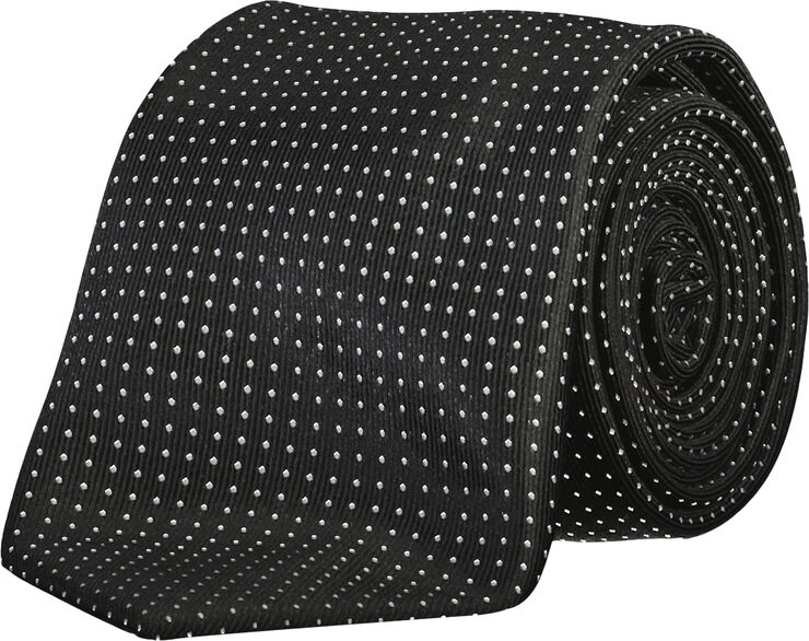 Polyester tie with dots 7 cm