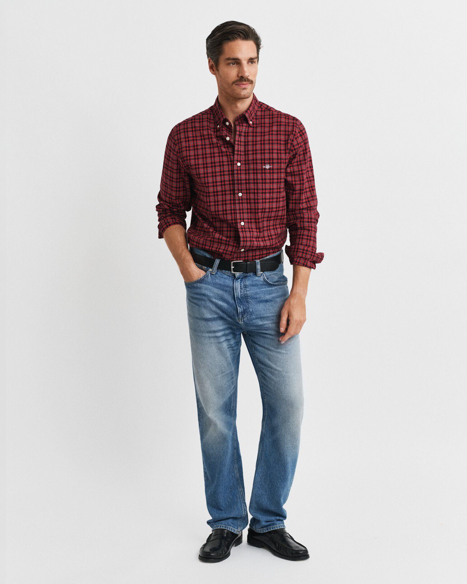 REG CLASSIC POPLIN CHECK SHIRT