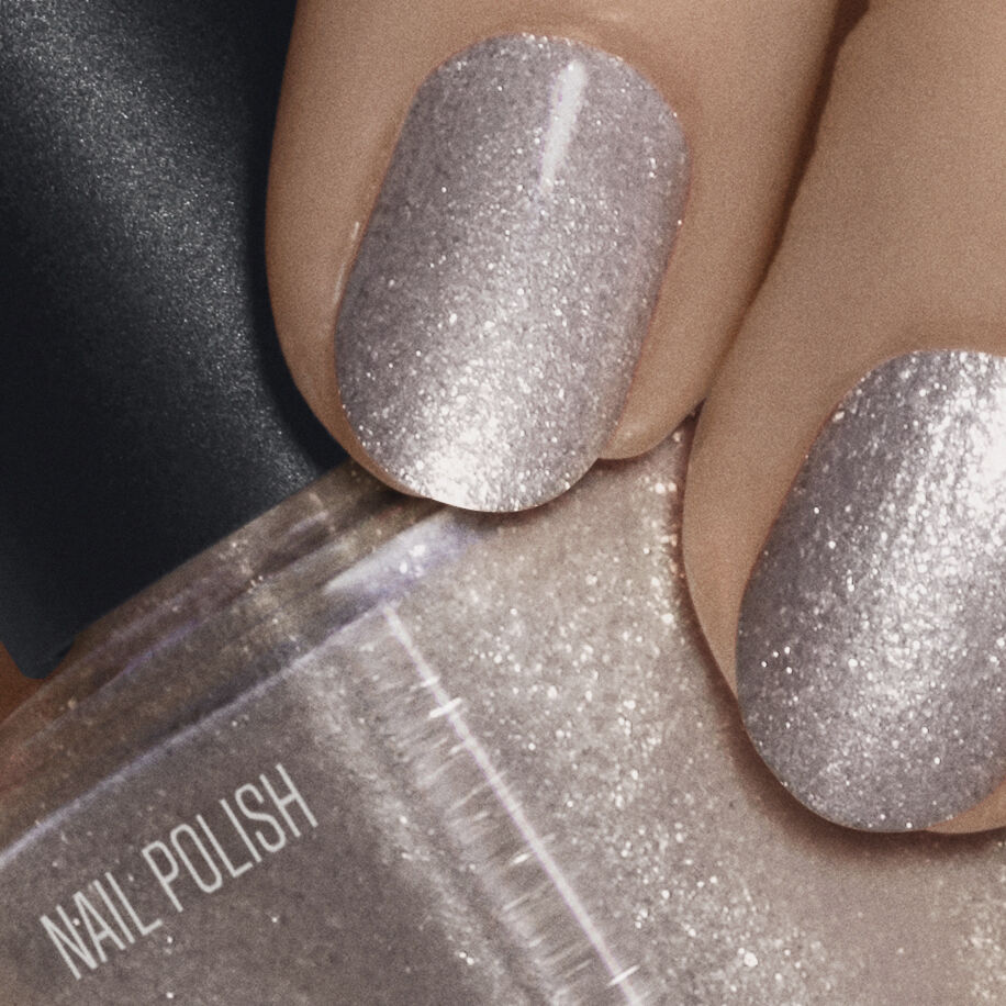 Nail Polish Silver Glitter
