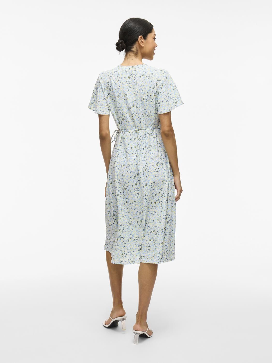 VILOVIE S/S WRAP MIDI DRESS - NOOS
