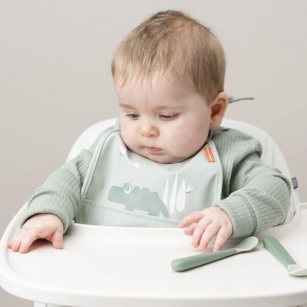 Mini hagesmæk m/lomme 2 stk. Croco Grøn