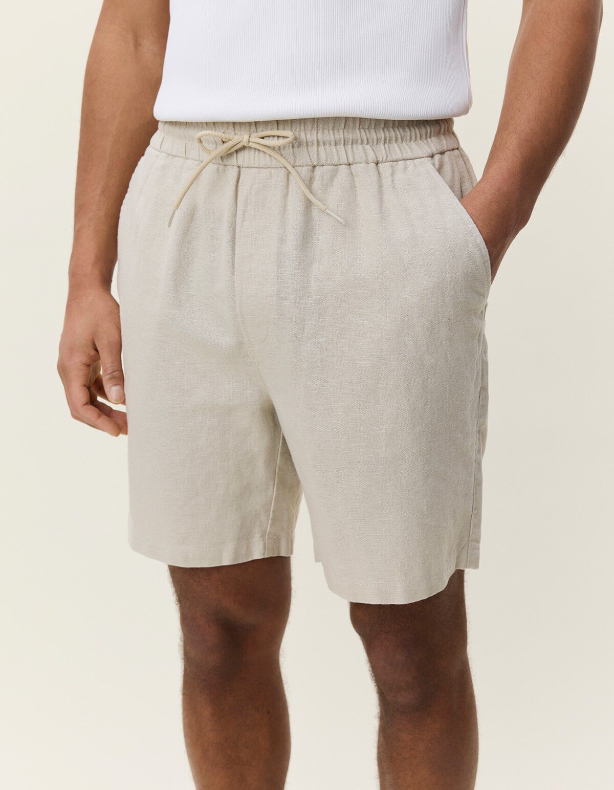 Drawstring Linen Shorts