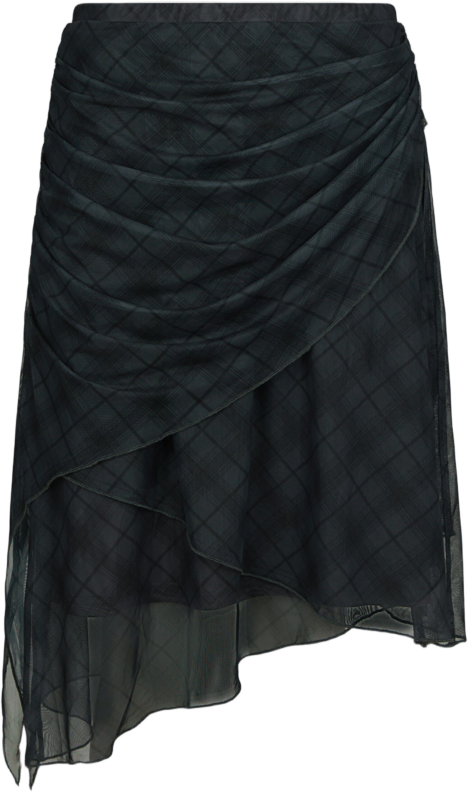 Saffron Check Mesh Skirt