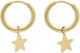 Small hoop earrings with star charm