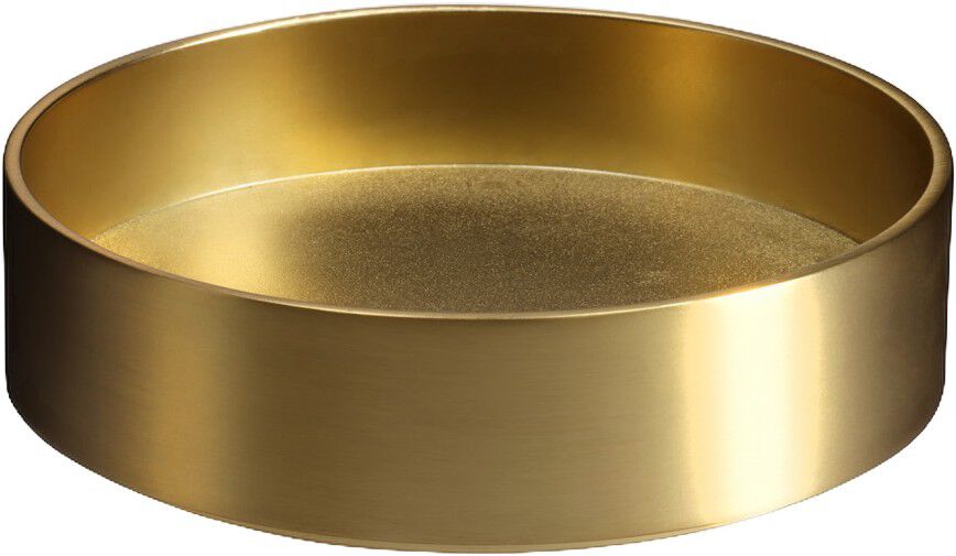 Light Candleholder pillar, Matte Brass, 9x3 cm