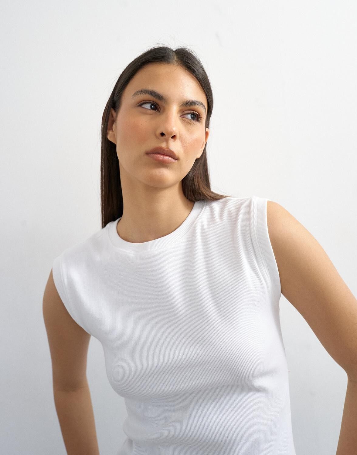 Tsadela Sl Rib Boyfriend Tank Jrs