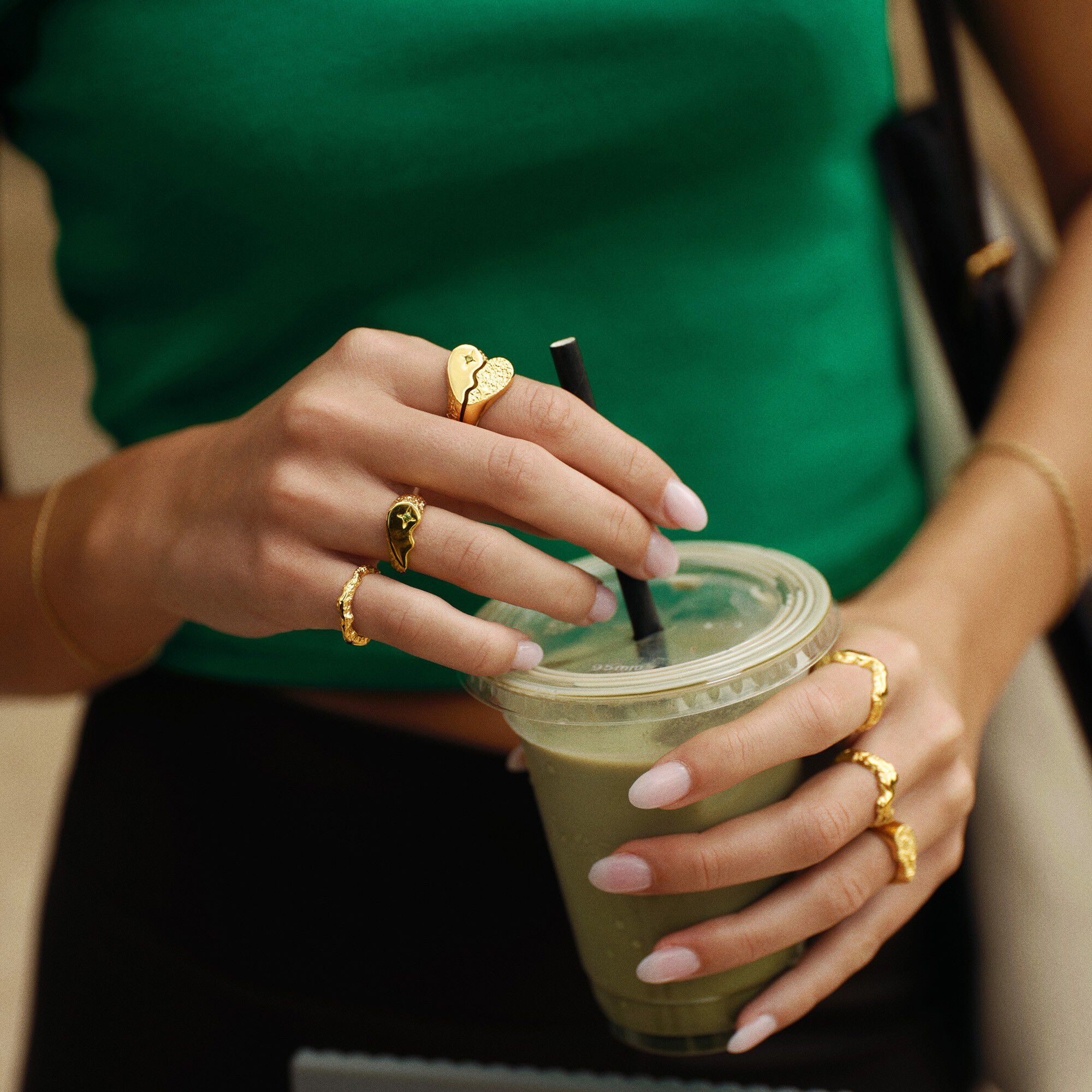 Textured BFF Sparkly Ring