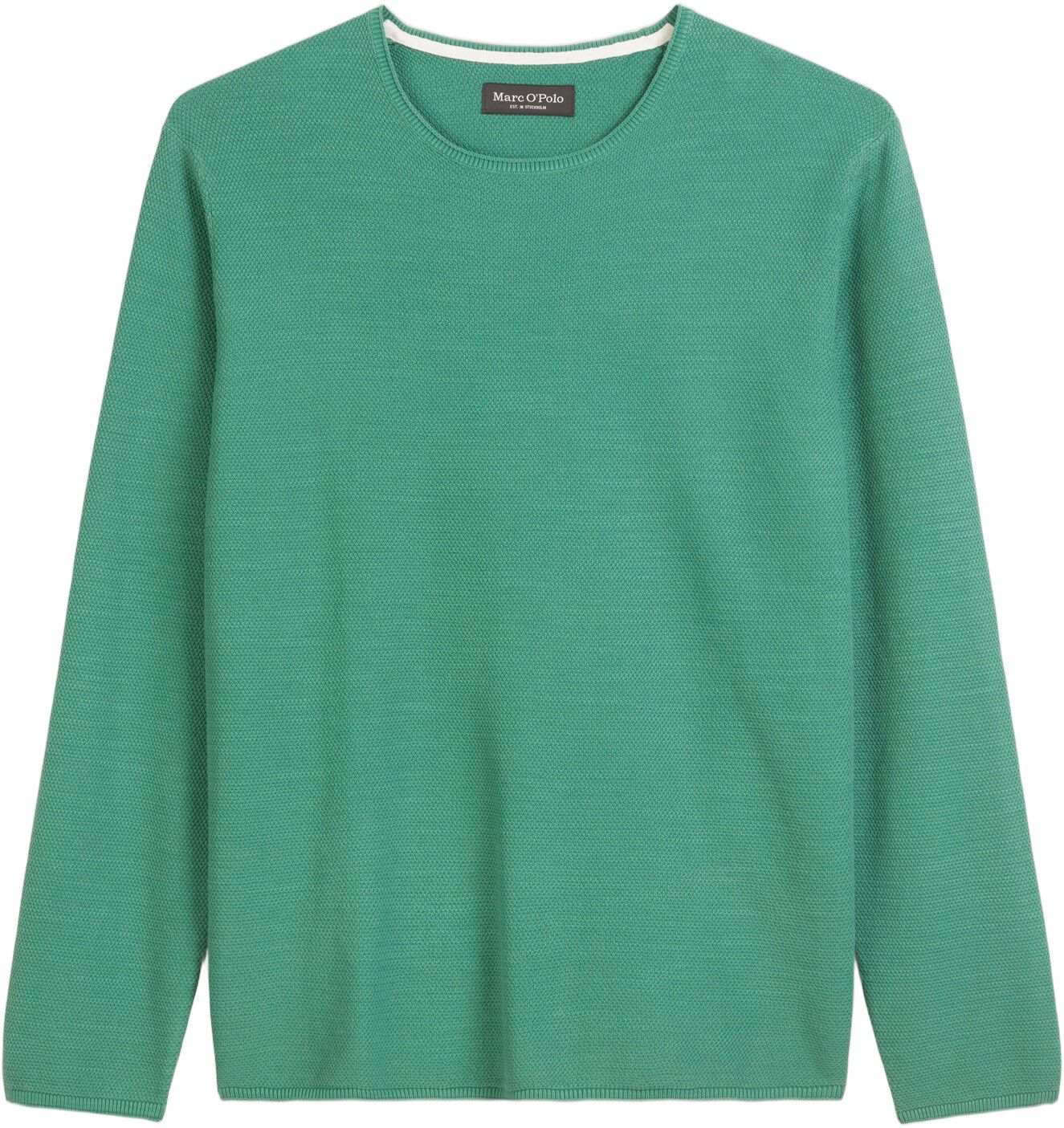 Crewneck, cotton slub, piqu&eacute; struct