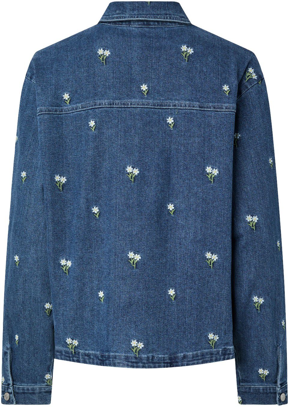 Pcflora Ls Denim Emb Shirt Noos