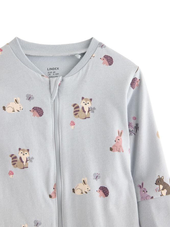 Mysig pyjamas i bomull med långa är