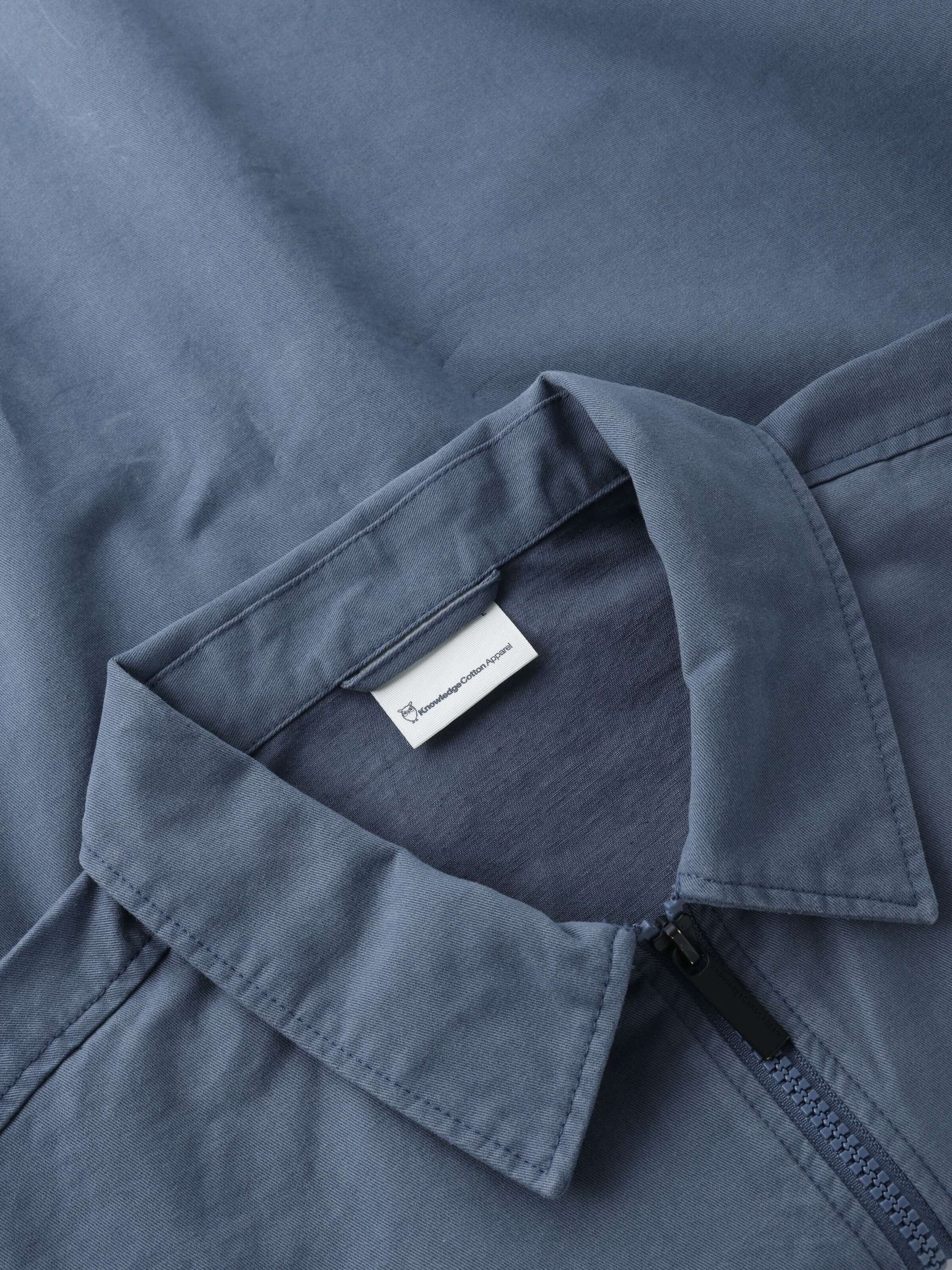 Twill zip overshirt