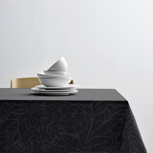 Duk 140x370 Abstract leaves Damask Ash