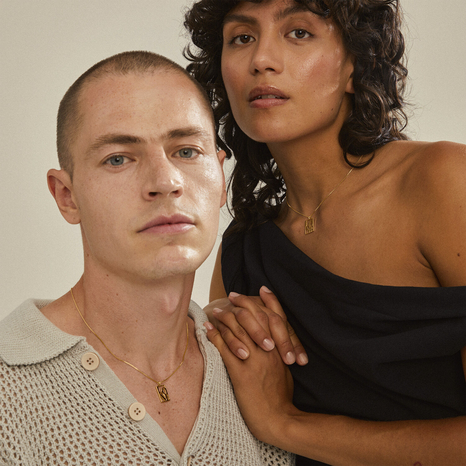 LOVE TAG, recycled LOVE necklace gold-plated