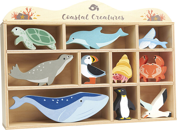 Tender Leaf - Sættekasse med 10 trædyr - Havet