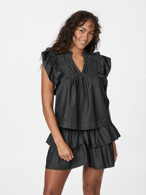 Jayla Denim Top