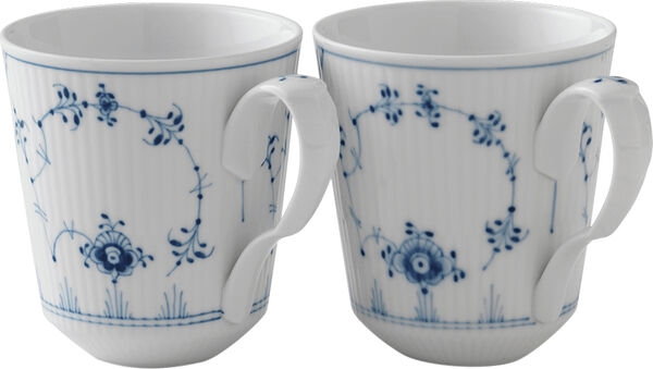 Blue Fluted Plain Cup 37cl 2PK