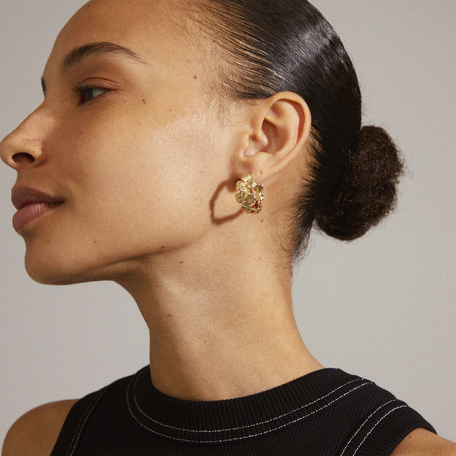 ECHO recycled hoop earrings gold-plated