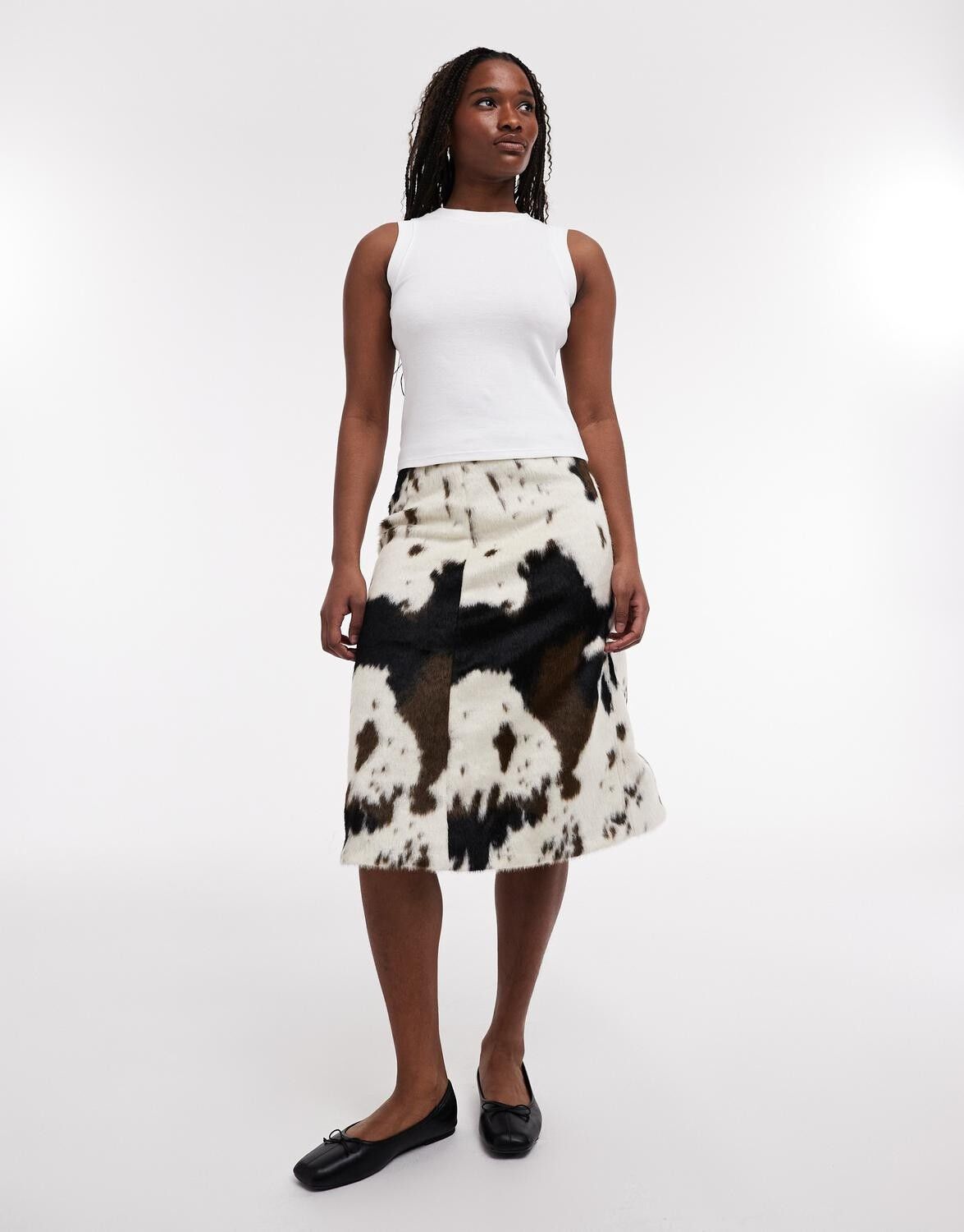 Tssoffi A Line Midi Skirt Wvn