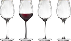 Rødvinsglass Palermo Gold 40 cl 4 pcs