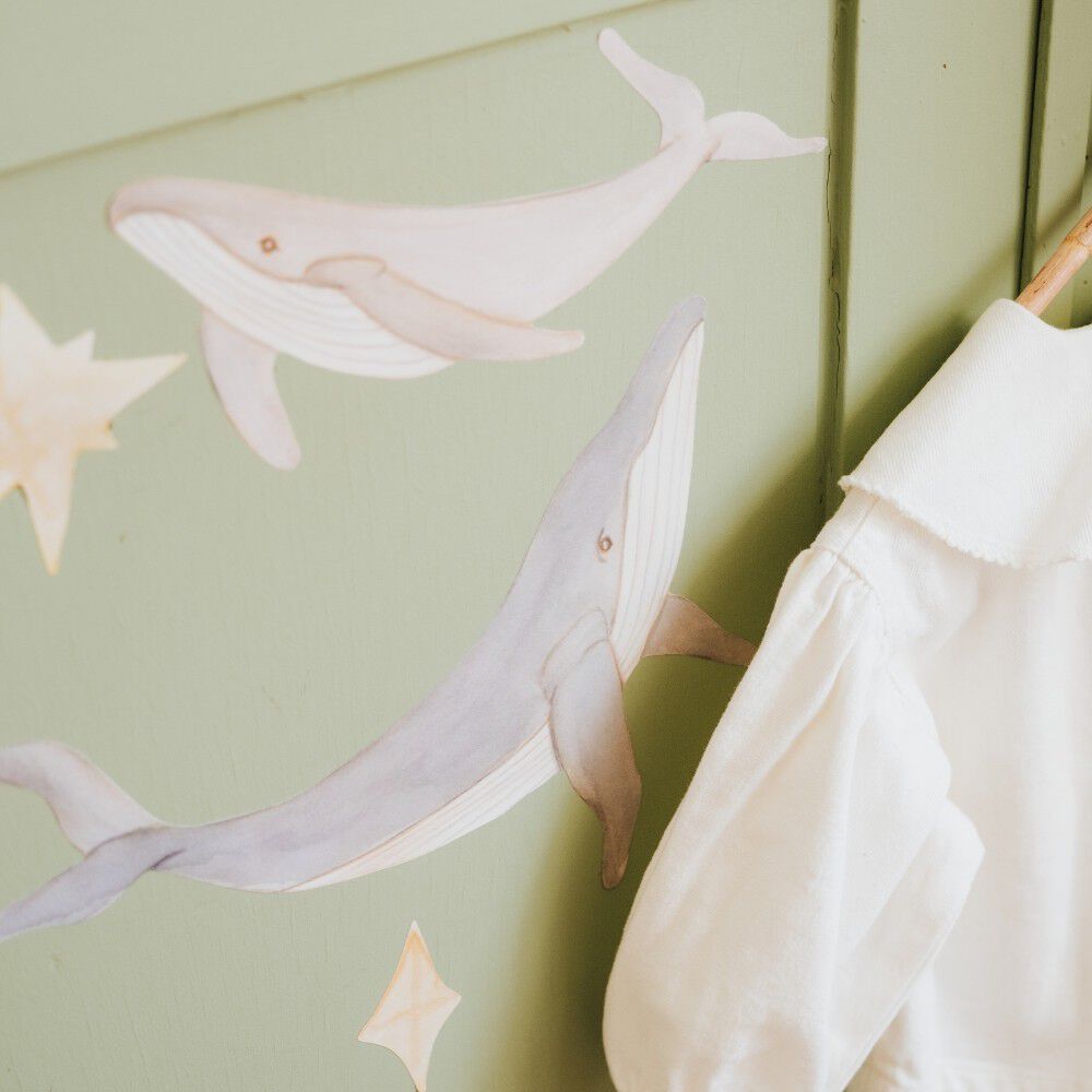 Wallsticker Hvaler og himmel