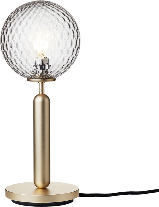 Miira Table, brass / optic clear