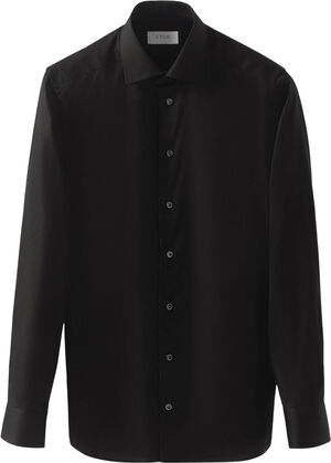 Slim Fit Black Signature Twill Shirt